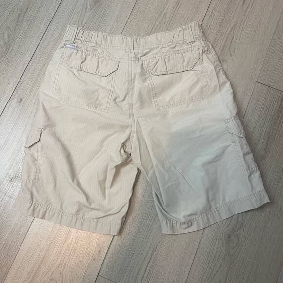 Mens Columbia Khaki Cargo Shorts Size 32 Gorpcore - Picture 2 of 4
